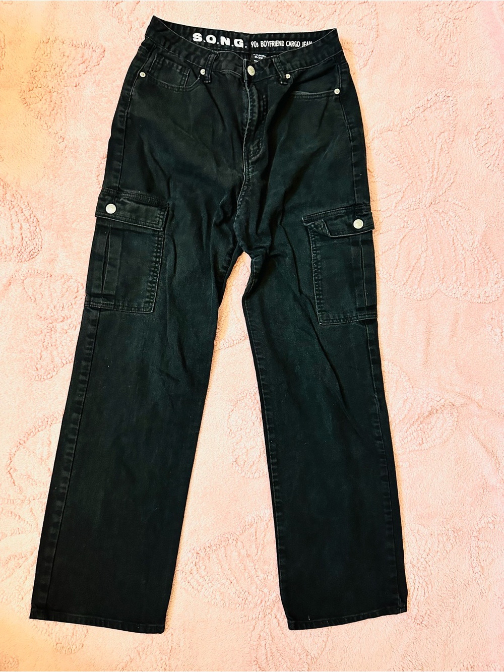 Black Cargo Men's Pants